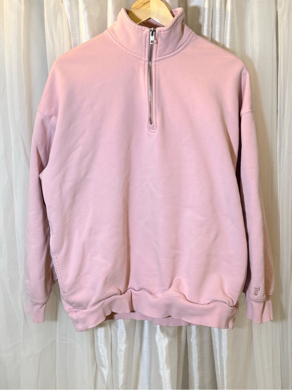 TNA Men's Light Pink Half-Zip Sweater